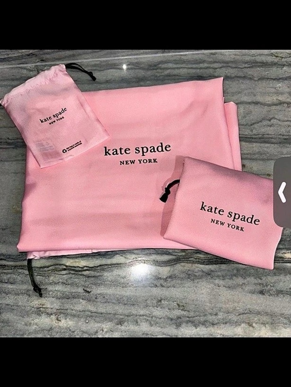 Kate Spade Pink 
 Pouch Set Like New